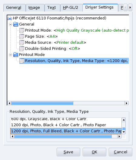 Changing Printer Resolution