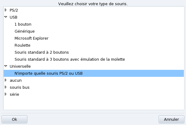 Choix d'une autre souris