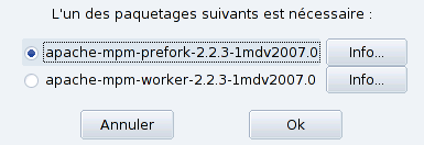 Autres choix de paquetages