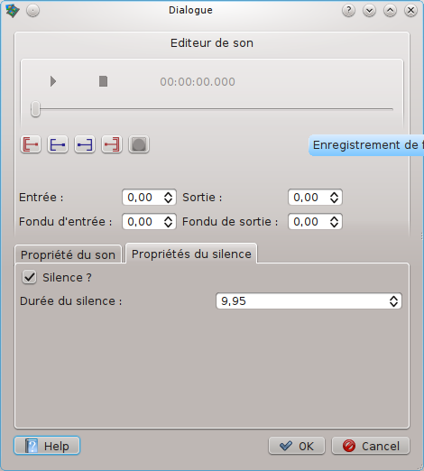 Editeur de son en mode silence
